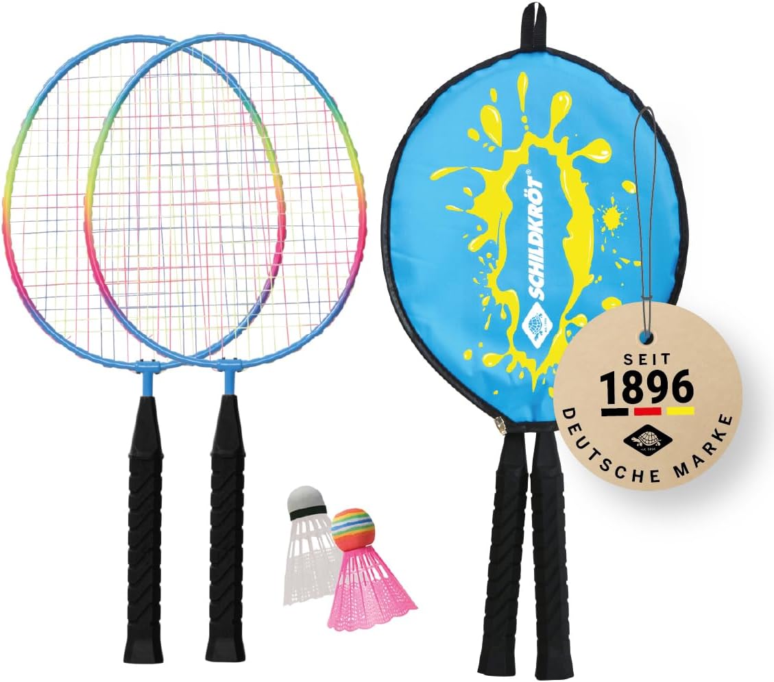 ## Schildköt Junior Children's Shuttlecock Set, 2 Shortened Rackets 45.5 cm, 2 Shuttlecocks in 3/4 Case