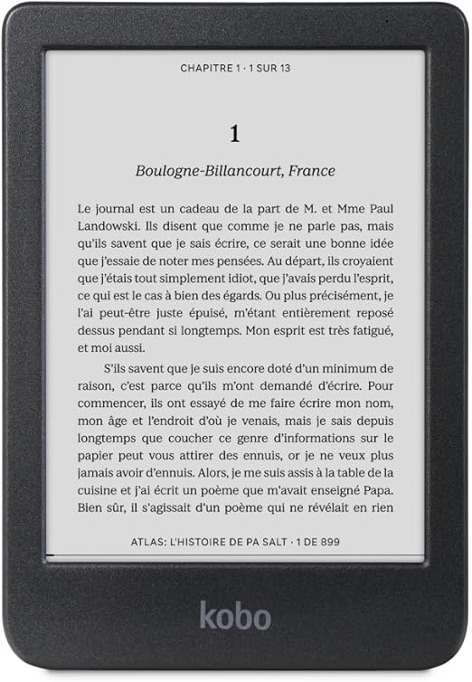 Kobo Clara BW | eReader | 15.2 cm (6 Inch) Anti-Glare Touchscreen with ComfortLight PRO | Dark Mode Option | Audiobooks | Waterproof | 16 GB Memory | Black