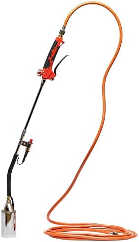 ROTHENBERGER Industrial 2teiliger Anwärmbrenner ECO Piezo inkl. 5 m Propangasschlauch & Piezo-Zündung | Unkrautvernichte