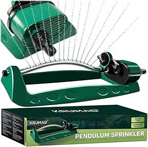 Oszillierender Rasensprenger, 15 Düsen, Verstellbarer Bewässerungssystem Garten, Inkl. Reinigungsnadel, Wetterfest, Idea