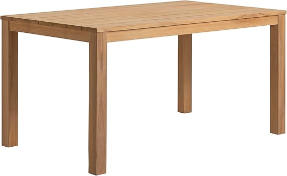 Dehner Gartentisch Havanna, Holztisch mit bis zu 6 Sitzplätzen, 150 x 76 x 90 cm B/H/T, FSC®-zertifiziertes Teakholz, br
